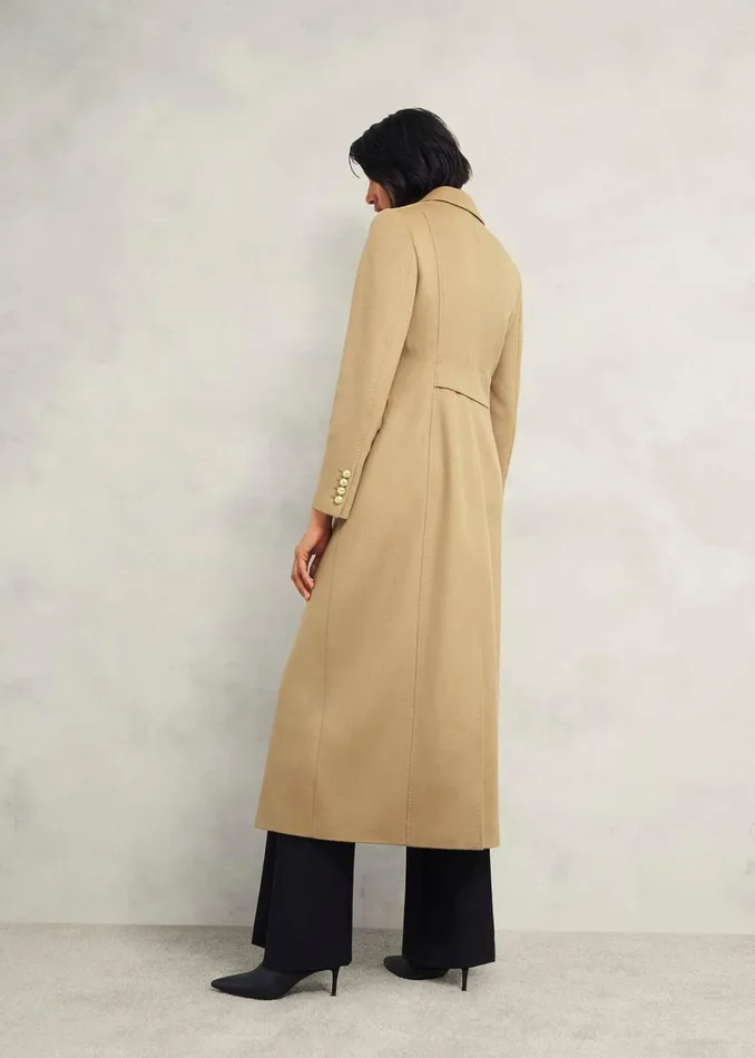 Women Richmond Wool Maxi Coat Camel Hobbs Coats and Jackets