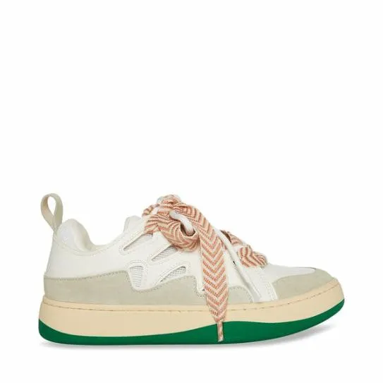 Women ROARING WHITEGREEN White Green Steve Madden Sneakers