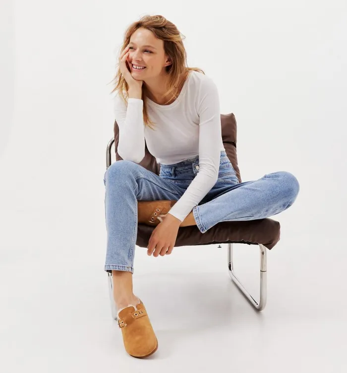 Women RoundNeck Top 8211 Ecru Promod Tops