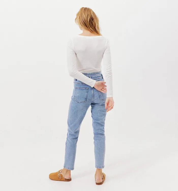 Women RoundNeck Top 8211 Ecru Promod Tops Women RoundNeck Top 8211 Ecru Promod Tops