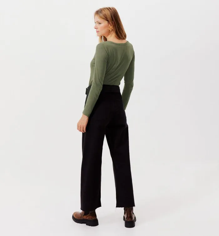 Women RoundNeck Top 8211 Khaki Promod Tops Women RoundNeck Top 8211 Khaki Promod Tops