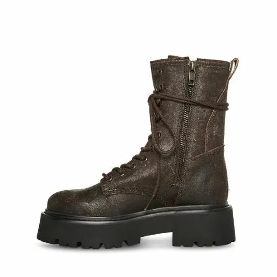 Women ROWEN BROWN LEATHER Brown Leather Steve Madden Boots and Booties Women ROWEN BROWN LEATHER Brown Leather Steve Madden Boots and Booties