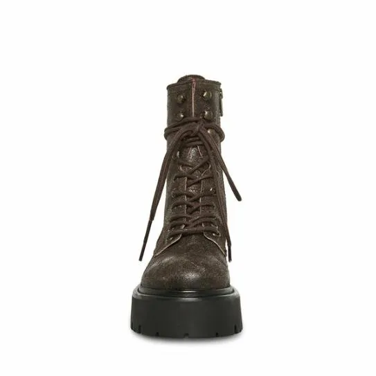 Women ROWEN BROWN LEATHER Brown Leather Steve Madden Boots and Booties Women ROWEN BROWN LEATHER Brown Leather Steve Madden Boots and Booties