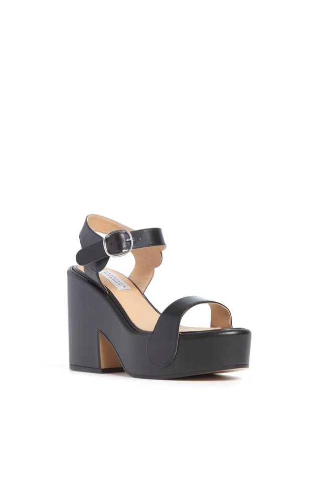 Women Sandals Gabriela Hearst Iris Platform Sandal In Black Leather