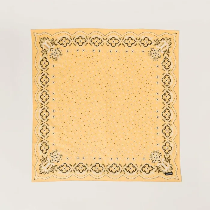 Women Scarves And Socks Miu Miu Printed Cotton Poplin Scarf Sunny Yellow Women Scarves And Socks Miu Miu Printed Cotton Poplin Scarf Sunny Yellow