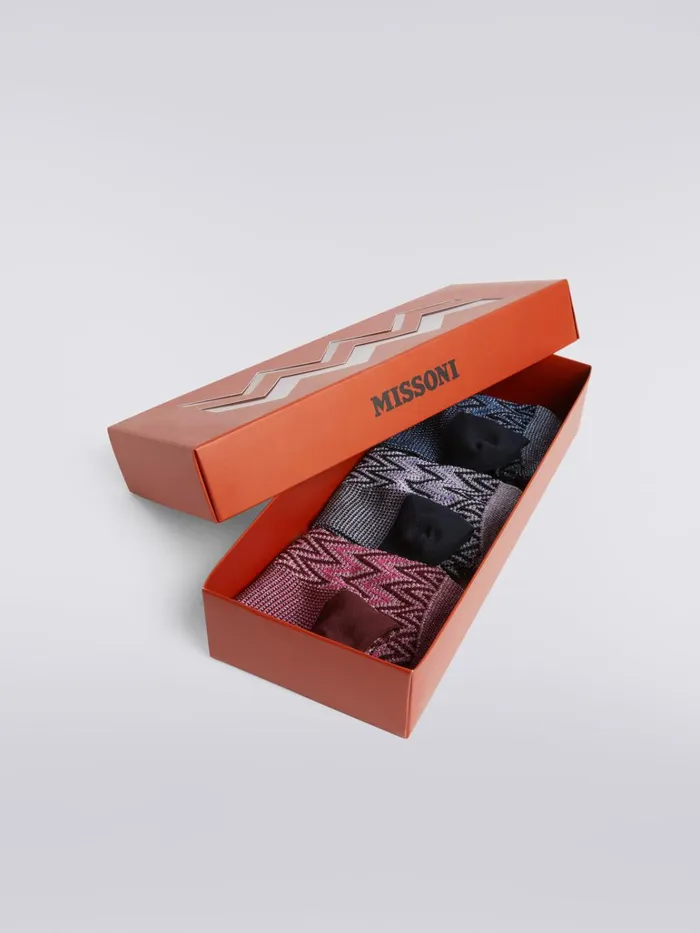 Women Set Of Three Viscose And Cotton Chevron Socks Multicoloured Missoni Socks Women Set Of Three Viscose And Cotton Chevron Socks Multicoloured Missoni Socks