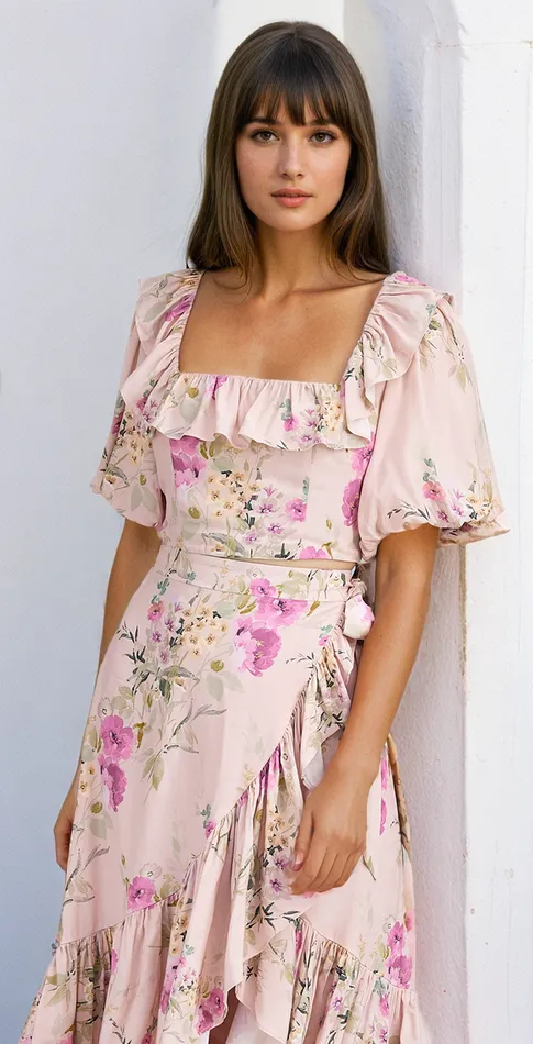 Women Sets YUMI KIM Floral Maxi Skirt CrossOver Wrap Skirt Its Magic Blush Women Sets YUMI KIM Floral Maxi Skirt CrossOver Wrap Skirt Its Magic Blush