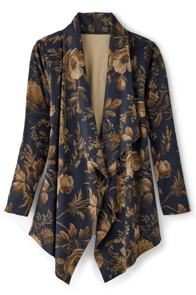Women Shape Drape Faux Suede Jacket Saddle Soft Surroundings Toppers Women Shape Drape Faux Suede Jacket Saddle Soft Surroundings Toppers
