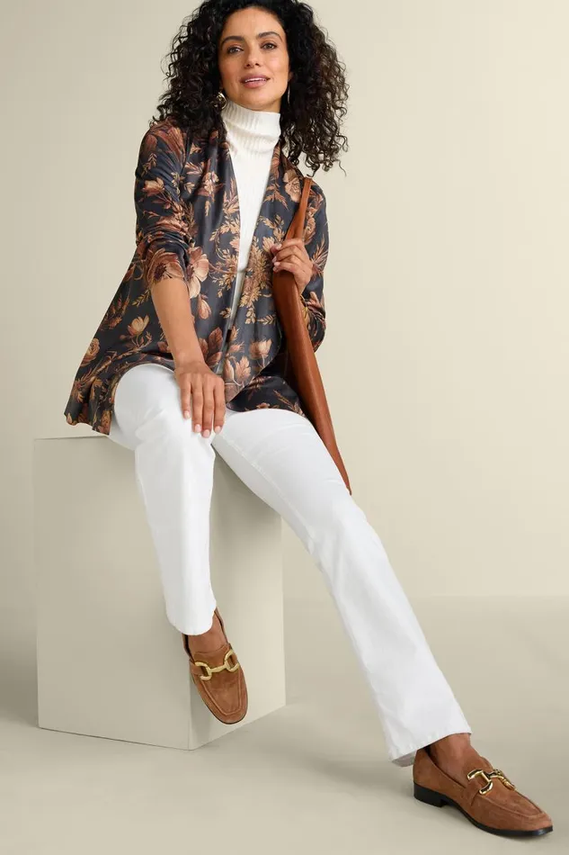 Women Shape Drape Faux Suede Jacket Saddle Soft Surroundings Toppers Women Shape Drape Faux Suede Jacket Saddle Soft Surroundings Toppers