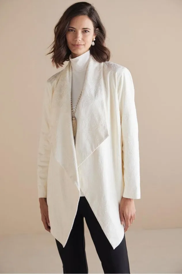 Women Shape Drape Faux Suede Jacket Saddle Soft Surroundings Toppers Women Shape Drape Faux Suede Jacket Saddle Soft Surroundings Toppers