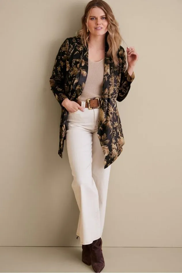 Women Shape Drape Faux Suede Jacket Saddle Soft Surroundings Toppers Women Shape Drape Faux Suede Jacket Saddle Soft Surroundings Toppers