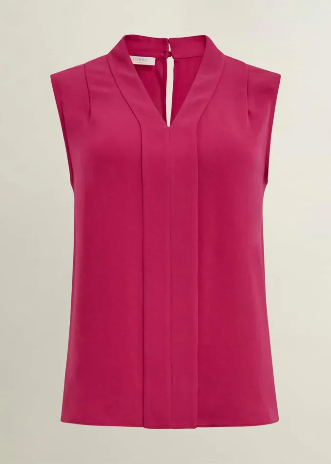 Women Shelley Blouse Cranberry Pink Hobbs Tops