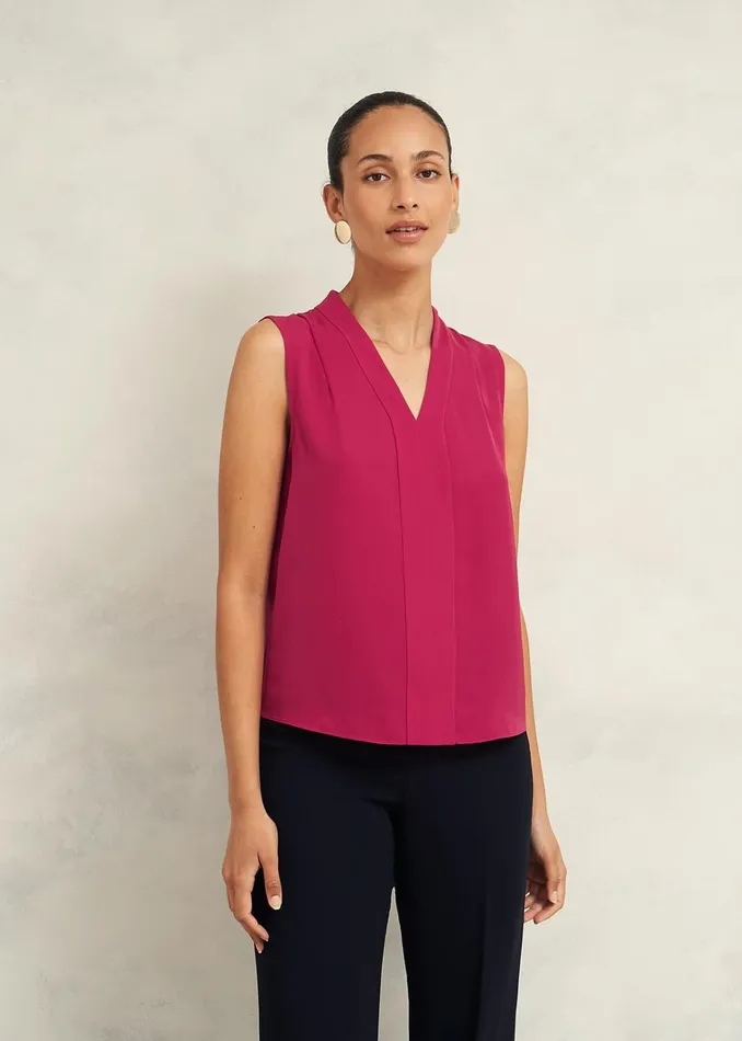 Women Shelley Blouse Cranberry Pink Hobbs Tops