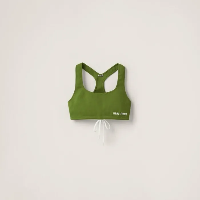 Women Shirts And Tops Miu Miu Nylon Top Pistachio Green