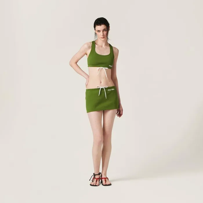 Women Shirts And Tops Miu Miu Nylon Top Pistachio Green Women Shirts And Tops Miu Miu Nylon Top Pistachio Green