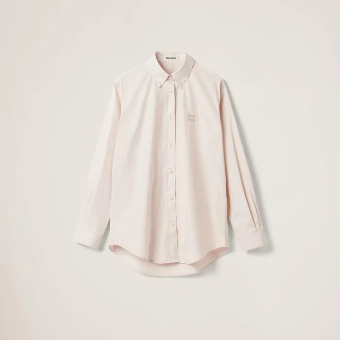 Women Shirts And Tops Miu Miu Poplin Shirt Opal