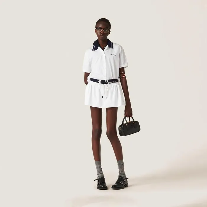 Women Shirts And Tops Miu Miu Poplin Shirt White Women Shirts And Tops Miu Miu Poplin Shirt White