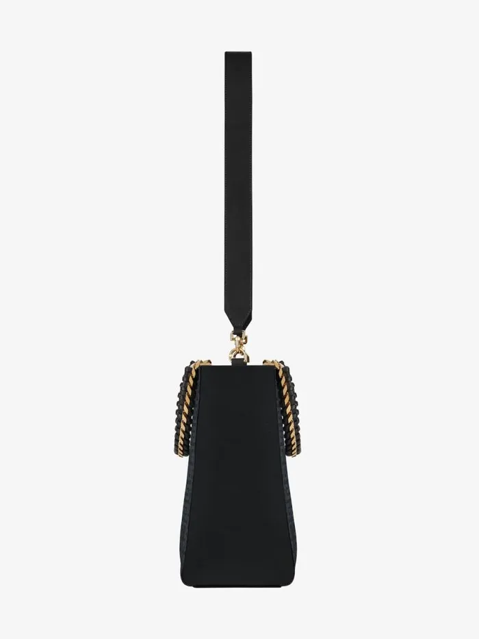 Women Shoulder Bags Givenchy Medium GTote Shopping Bag In 4G Embroidery With Chain Black Women Shoulder Bags Givenchy Medium GTote Shopping Bag In 4G Embroidery With Chain Black
