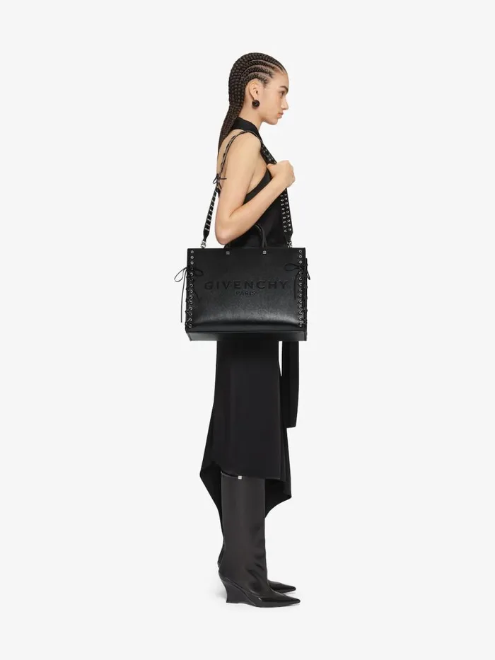 Women Shoulder Bags Givenchy Medium GTote Shopping Bag In Corset Style Leather Black Women Shoulder Bags Givenchy Medium GTote Shopping Bag In Corset Style Leather Black