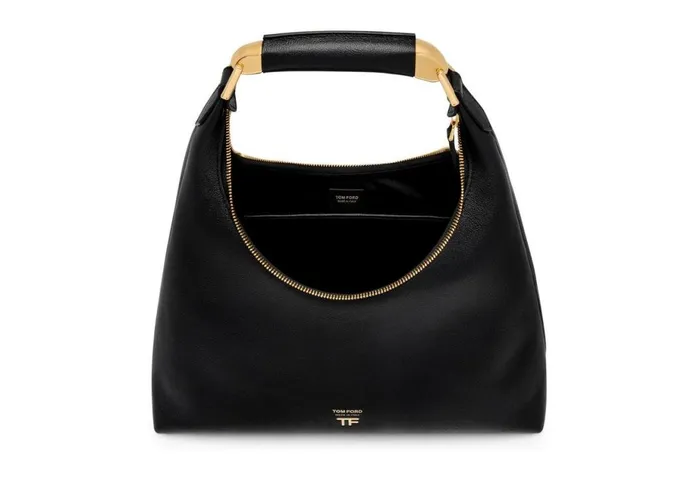 Women Shoulder Bags Tom Ford Grain Leather Bianca Small Hobo Women Shoulder Bags Tom Ford Grain Leather Bianca Small Hobo