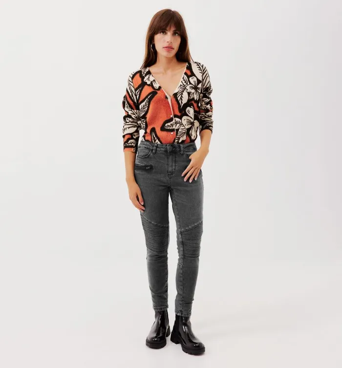Women Skinny Canvas Trousers 8211 Black Promod Trousers