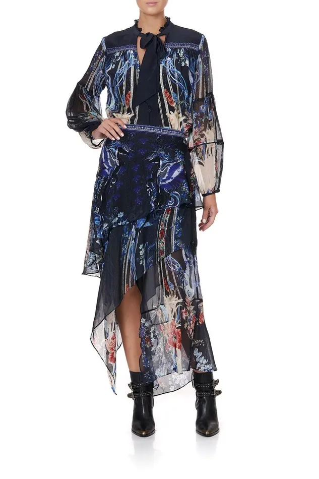 Women Skirts Camilla Asymmetrical Ruffle Skirt Mare Mystique