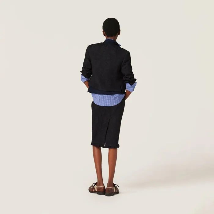 Women Skirts Miu Miu Matelass Skirt Black Women Skirts Miu Miu Matelass Skirt Black
