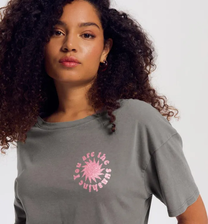 Women Slogan Top 8211 Grey Print Promod Tops Women Slogan Top 8211 Grey Print Promod Tops