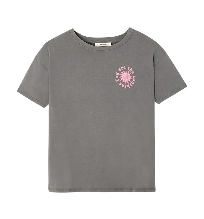 Women Slogan Top 8211 Grey Print Promod Tops Women Slogan Top 8211 Grey Print Promod Tops