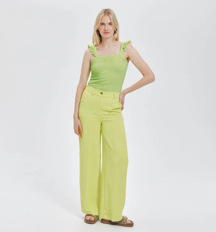 Women Strappy Top 8211 Anise Green Promod Tops