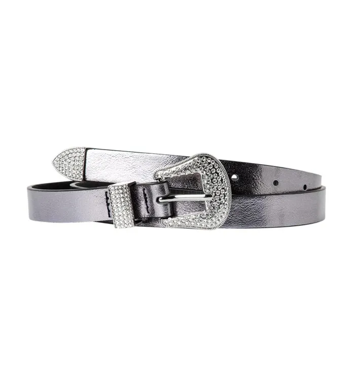 Women Strass Belt 8211 Silver Promod Belts