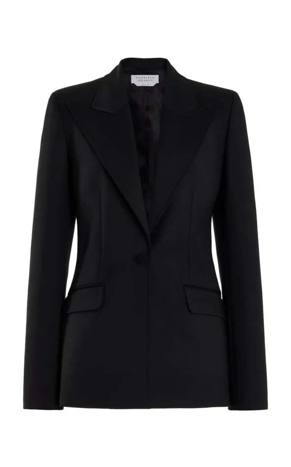 Women Suits Gabriela Hearst Leiva Blazer In Black Sportswear Wool