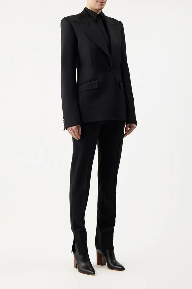 Women Suits Gabriela Hearst Leiva Blazer In Black Sportswear Wool