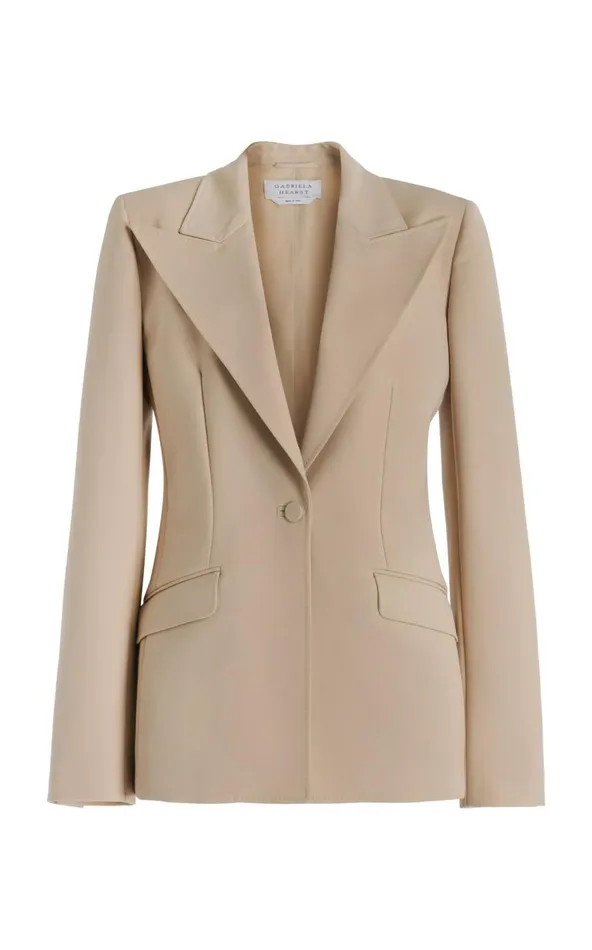 Women Suits Gabriela Hearst Leiva Blazer In Khaki Sportswear Wool