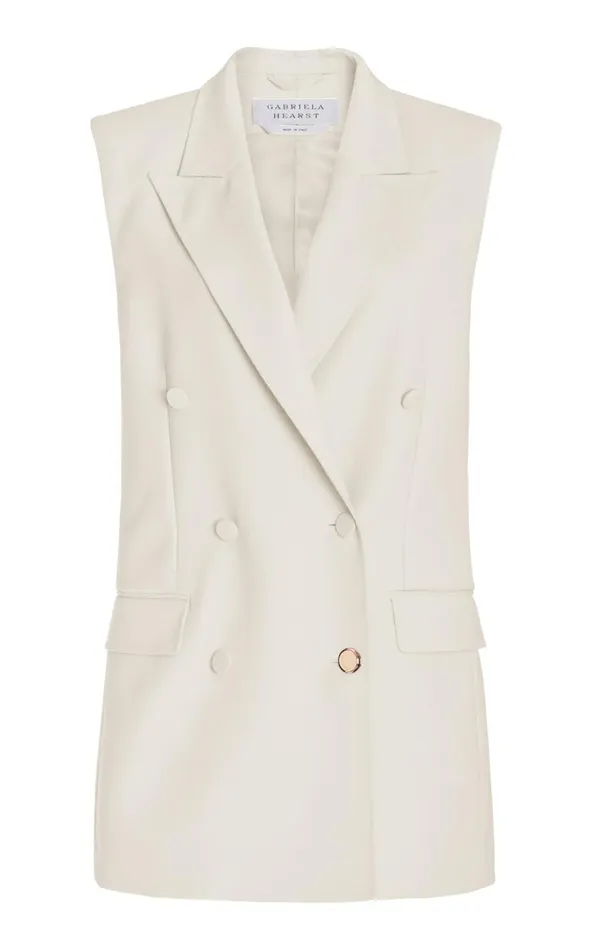 Women Suits Gabriela Hearst Mayte Vest In Ivory Sportswear Wool