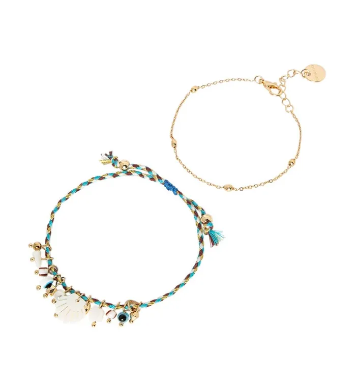 Women Summery Double Bracelet 8211 Gold Promod Jewellery