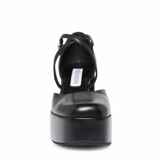 Women SUZANNA BLACK LEATHER Black Leather Steve Madden Heels Women SUZANNA BLACK LEATHER Black Leather Steve Madden Heels