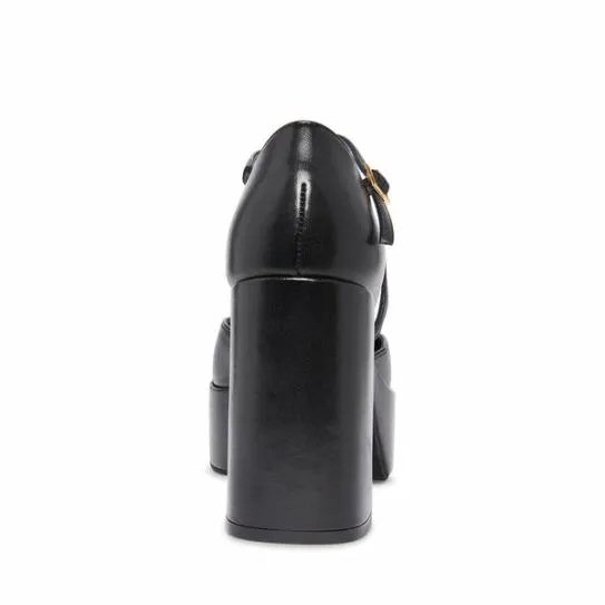 Women SUZANNA BLACK LEATHER Black Leather Steve Madden Heels Women SUZANNA BLACK LEATHER Black Leather Steve Madden Heels