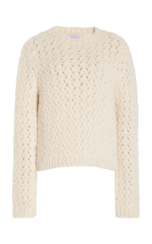 Women Sweaters and Turtlenecks Gabriela Hearst Bower Knit Sweater In Ivory Welfat Cashmere Women Sweaters and Turtlenecks Gabriela Hearst Bower Knit Sweater In Ivory Welfat Cashmere