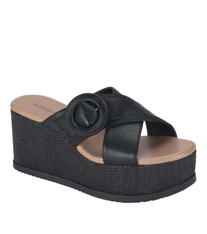 Women Sydney Wedge Sandal Black Baretraps Wedge Sandals