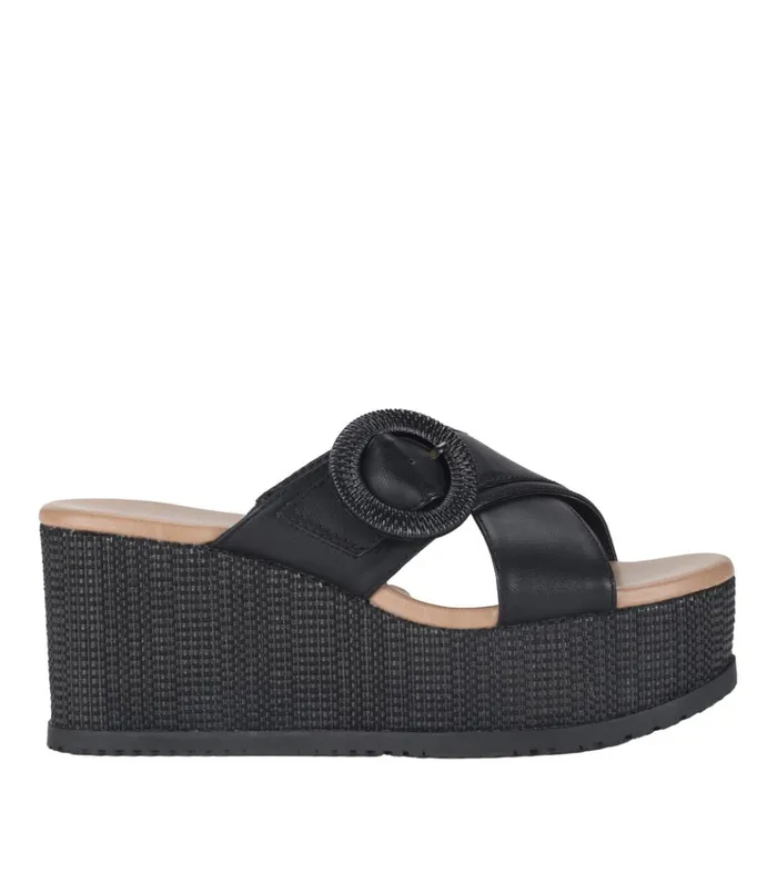 Women Sydney Wedge Sandal Black Baretraps Wedge Sandals