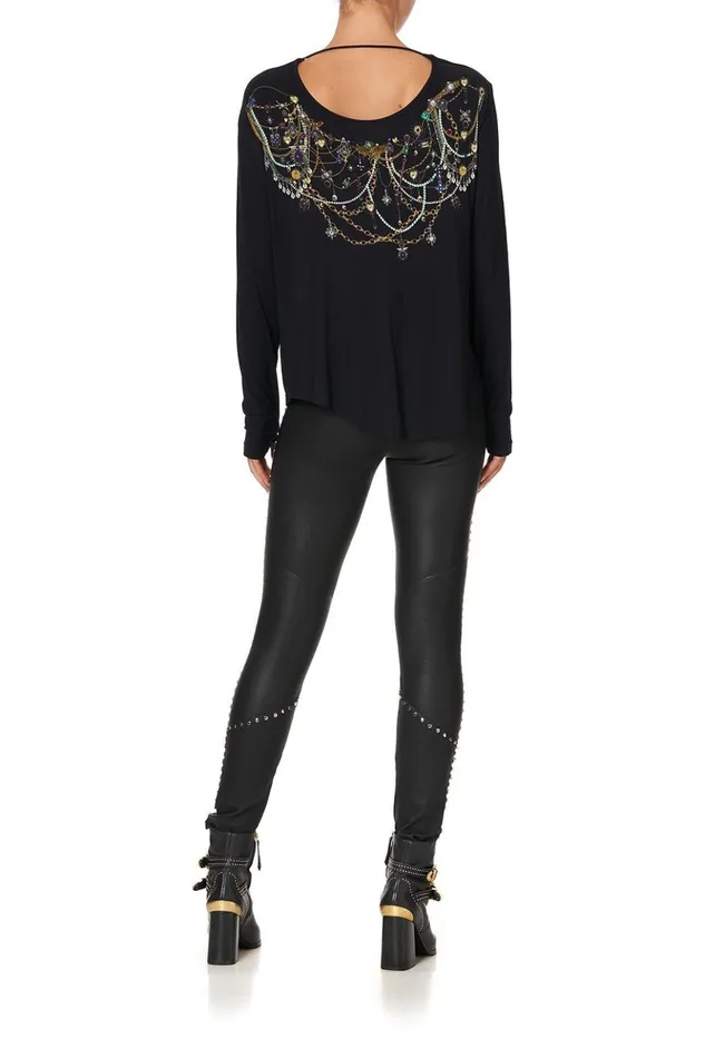 Women Tees Camilla Cowl Back Long Sleeve Tee Punk Of Primrose