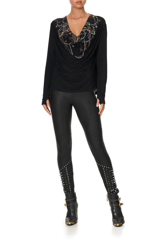 Women Tees Camilla Cowl Back Long Sleeve Tee Punk Of Primrose
