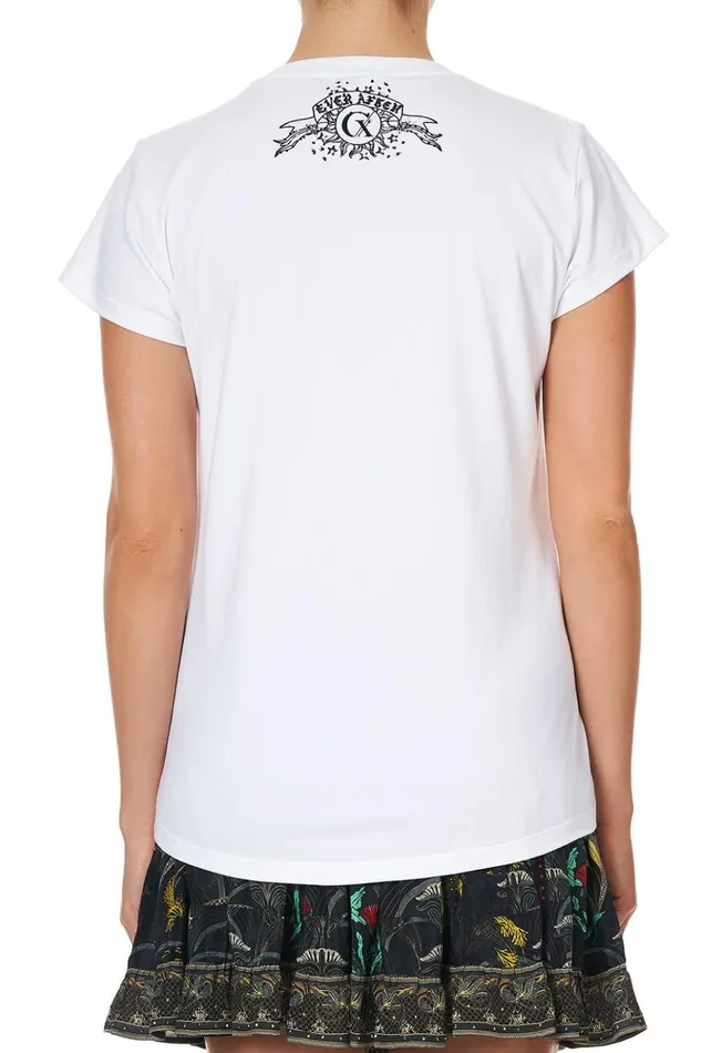 Women Tees Camilla Curved Hem Fitted Tee Aquarius