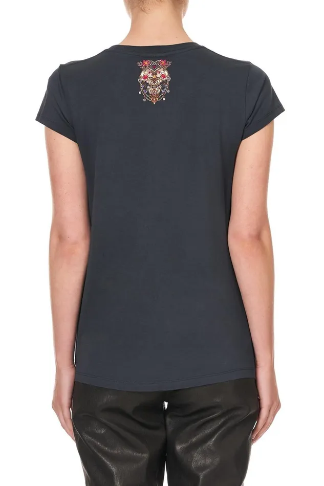 Women Tees Camilla Curved Hem Fitted Tee Drifting Dreamer