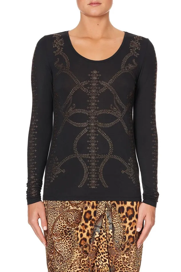 Women Tees Camilla Long Sleeve Fitted Top Lady Lodge