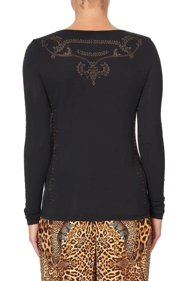 Women Tees Camilla Long Sleeve Fitted Top Lady Lodge