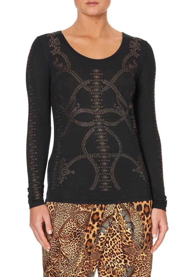 Women Tees Camilla Long Sleeve Fitted Top Lady Lodge