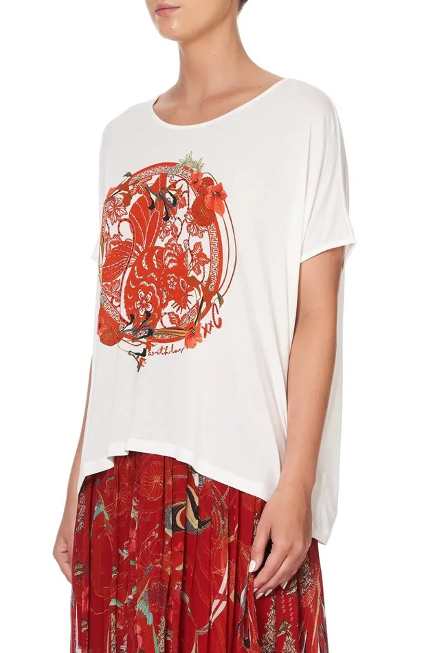 Women Tees Camilla Loose Fit Round Neck Tee Forbidden Fruit