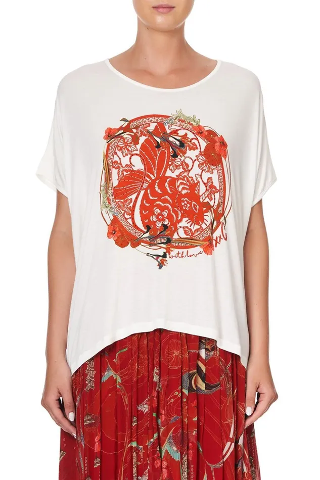 Women Tees Camilla Loose Fit Round Neck Tee Forbidden Fruit